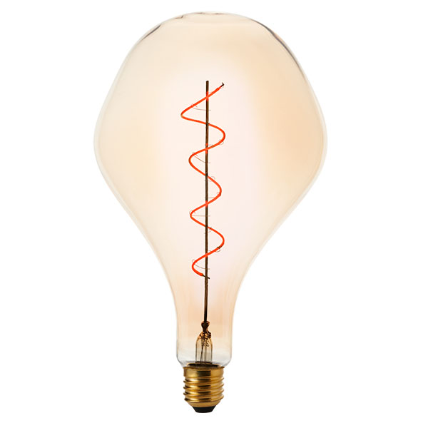 Aztex 4W LED Dimmable CRI90 Vintage Amber Soft Coil Bubble - ES - 2200K